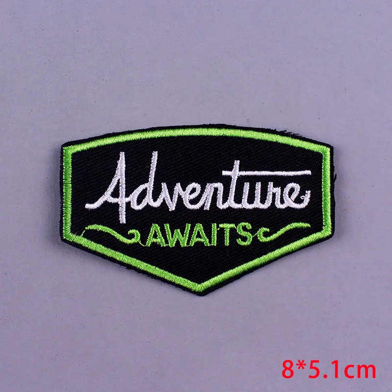 Pulaqi Mountain Travel Patch Embroidery Patches Iron On Patches For Clothing Explore Nature Traveling Cloth decor parche ropa