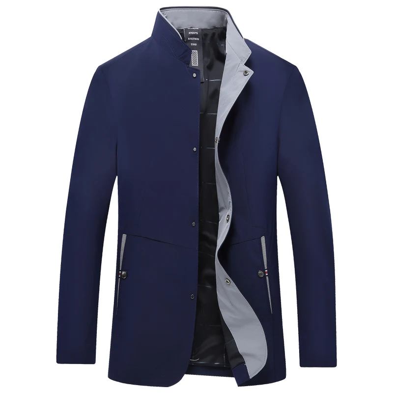 Vestes Hommes Bleu vent Blue Montant Mâle Veste Green Foncé Taille Vert Pour De dark Mince 4xl Printemps Supérieure Décontracté Col Blue Marine Baseball Qualité Automne navy Coupe g7Iybf6Yv
