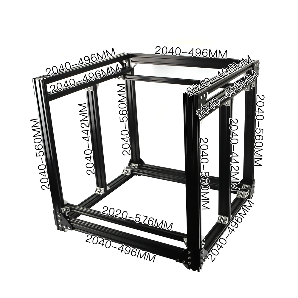 Алюминиевая Экструзионная рамка для 3D принтера BLV mgn Cube полный комплект гайки