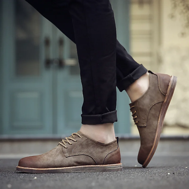 2019 Luxury Brand Men's Leather Shoes Spring Autumn Rerby Shoes Oxfords Fashion Casual Dress Shoes Man Business Lace-up Non-slip 2019 Luxury Brand Men's Leather Shoes Spring Autumn Rerby Shoes Oxfords Fashion Casual Dress Shoes Man Business Lace-up Non-slip