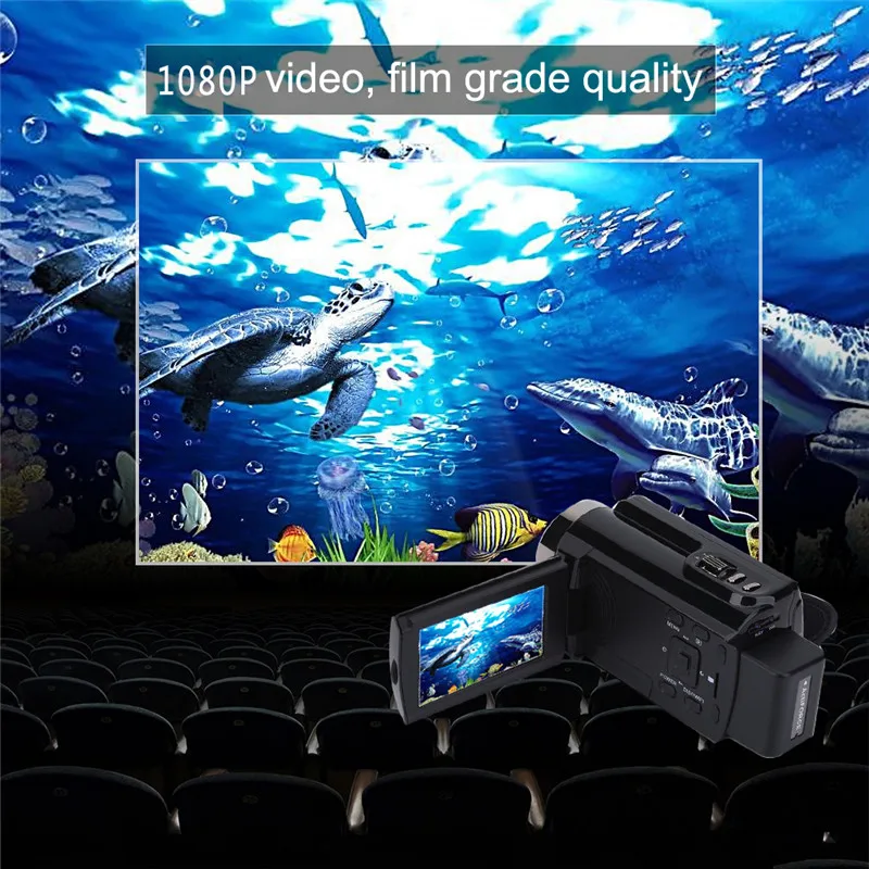 Цифровая видеокамера 1080P камера ночного видения 270 ° Вращение 16X Zoom Ultra HD