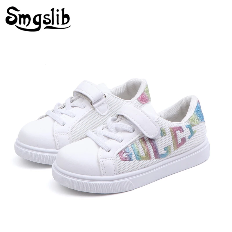 Kids Casual Shoes White Girls Children Sneakers 2019 Spring