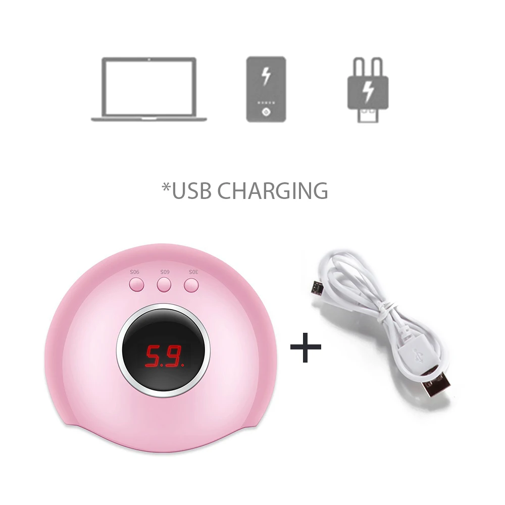 Лампа УФ/LED для маникюра Сушилка ногтей с мини USB аппарат сушки всех видов гель