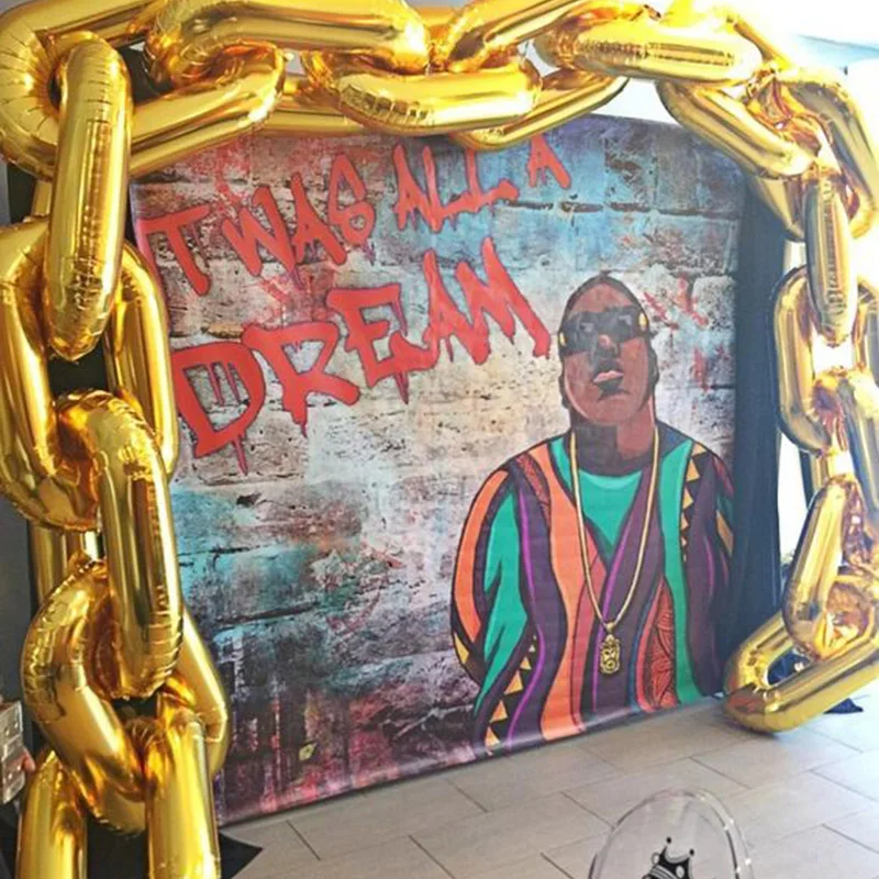 Aliexpress.com : Buy 1pcs Chain Foil Balloons Hip Hop Style Disco Dance ...