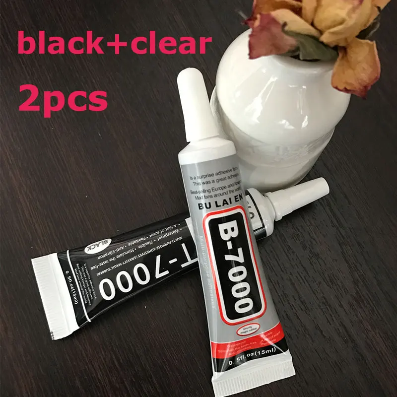

2pcs 15ml B-7000 T7000Super Glue Multipurpose Adhesive DIY Jewelry Rhinestone Crafts Fix Touch Screen Middle Frame Glass Glue Uv