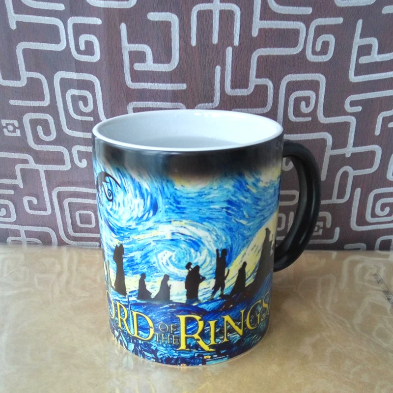 

Drop shipping Lord of the rings mug changing color mugs cup morphing coffee mugs for your friend gift