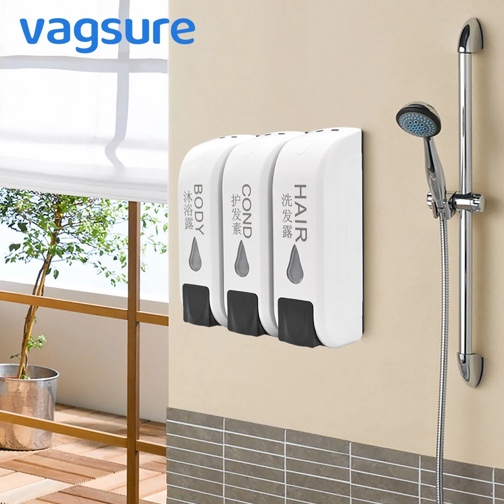 

Single/Double/Triple Shower Soap Dispenser Wall Mounted Seifenspender Liquid Soap Shampoo Dispenser Washing Lotion for Bathroom