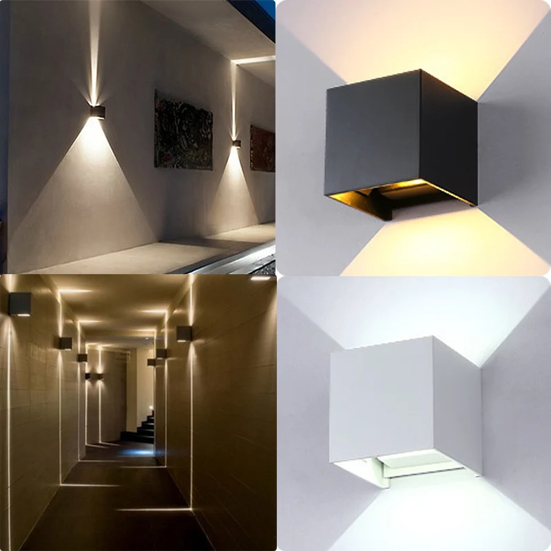 Newest LED Waterproof Outdoor Indoor Wall Sconces Lamp Walllight IP67 Surface Mounted Cube Light --