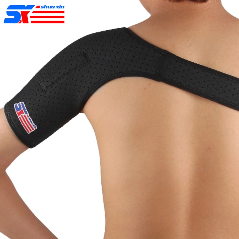 

ShuoXin Sports Magnetic Single Shoulder Brace Support Strap Wrap Belt Elastic Breathable Protective Shoulder Band SX642
