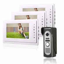 HD 7 ”TFT Color Video de la puerta Sistema de Intercomunicación Del Timbre del teléfono Kit IR Monitor de la Cámara del teléfono Manos Libres de Intercomunicación