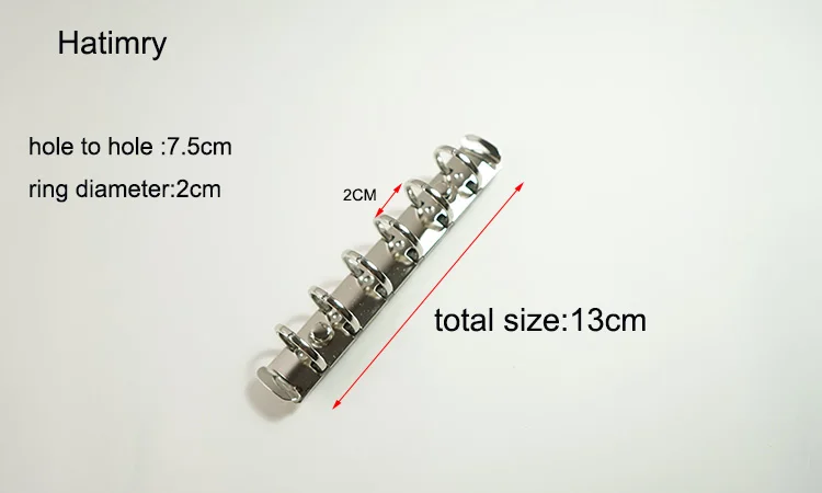 Hatimry A7 держатель для ручки 6 отверстий серебристого цвета для DIY ноутбука A7 размер зажим для бумаг школьные принадлежности