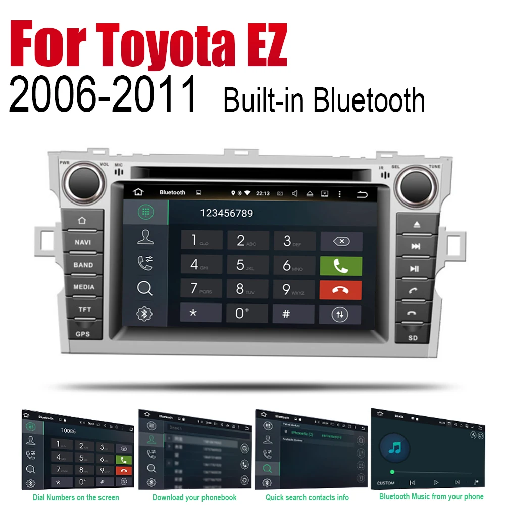 ZaiXi Android автомобильный Радио Стерео gps навигация для Toyota EZ 2006~ 2011 Bluetooth wifi 2din автомобильный Радио стерео Мультимедиа Плеер