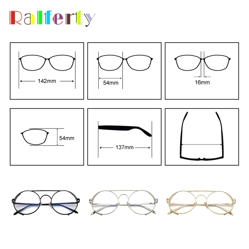 Ralferty круглые очки оправа с цепочкой золотые металлические очки женские модные стильные очки Аксессуары женские Oculos fzq
