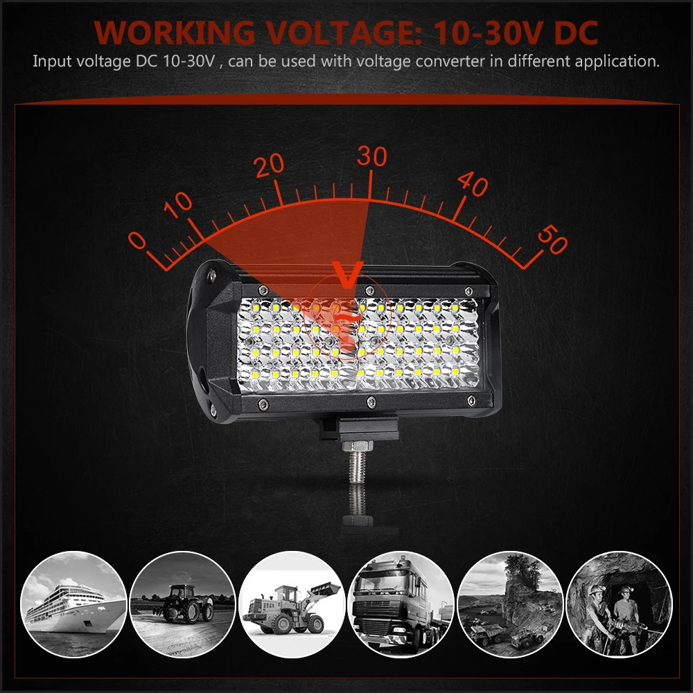 2 шт. 4 дюйма 4 ряда 24 Вт Offroad светодиодный рабочий свет точечный луч прожектор для джип УАЗ внедорожник ATV 4x4 Автомобильный тягач 12 В 24 В