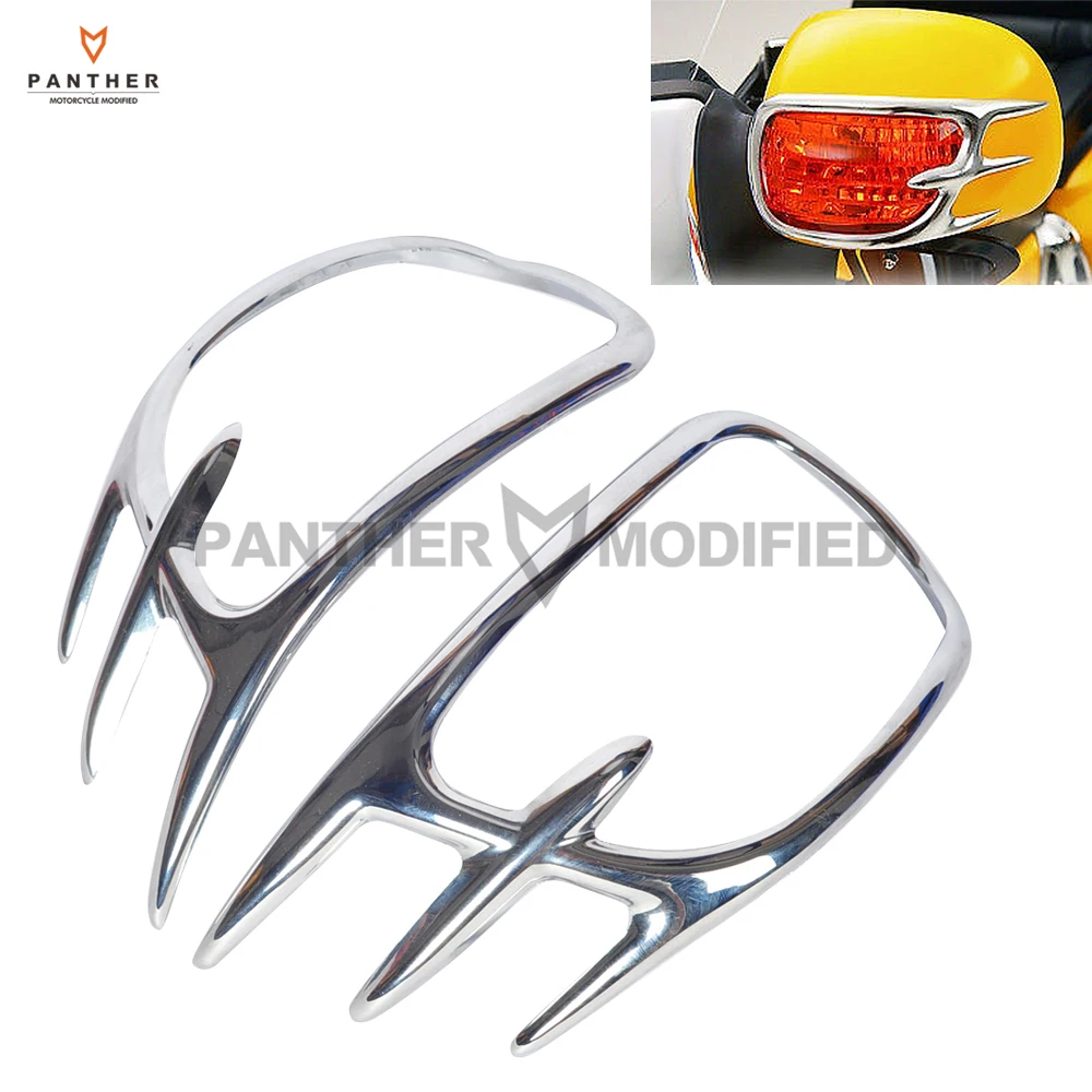 Хромированный мотоциклетный светильник указателя поворота декоративная отделка мото зеркальный чехол рамка для Honda GL1800 GOLDWING 2001-2011