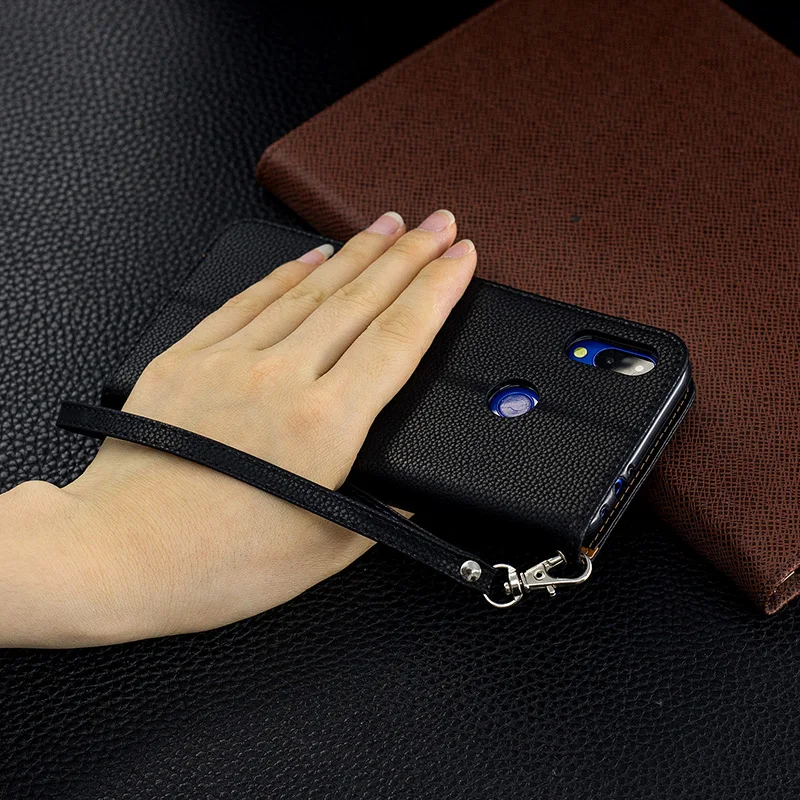 Wallet Phone Case for Xiaomi Redmi Note 7/Note 7 Pro/6/6A/6 Pro PU Leather Flip Cover Stand Magetic Closure with Card Holder