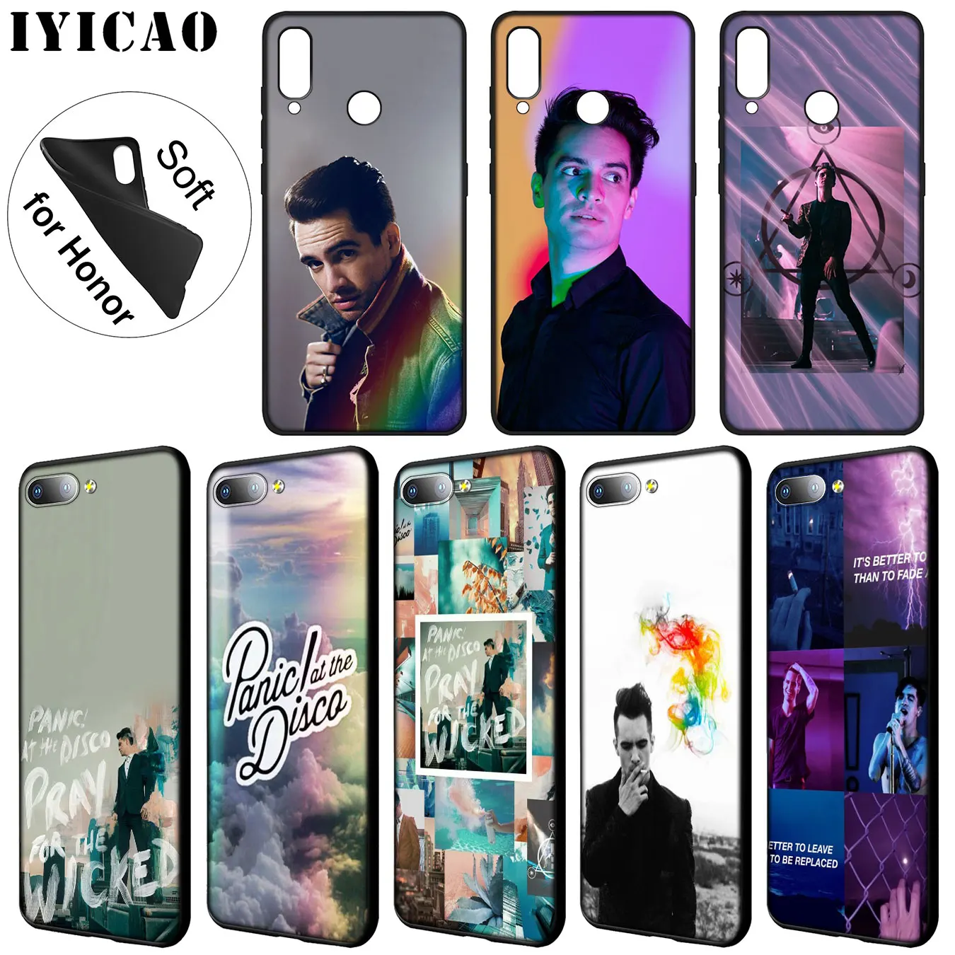 IYICAO Panic! Мягкий силиконовый чехол для Huawei Y9 Y7 Y6 Prime 2019 Honor 20 8C 8X 8 9 9X 10 Lite 7C 7X 7A Pro |