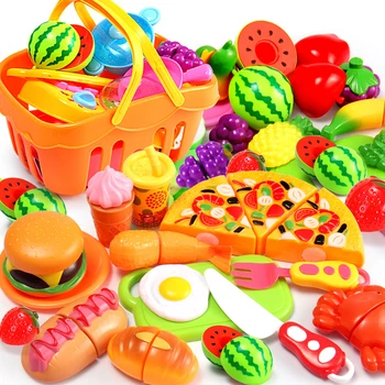 

13pcs/set Pretend Play Simulation Kitchen Toys Food Fruit Vegetable Cutting Toys Plastic Miniature Food for Dolls Kids Gifts
