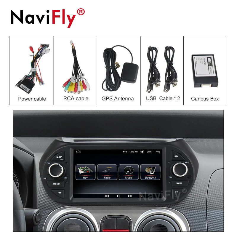 Flash Deal Free shipping! Android 8.1 Car radio dvd Multimedia player For FIAT Fiorino Qubo Citroen Nemo Peugeot Bipper GPS Navi WIFI RDS 5