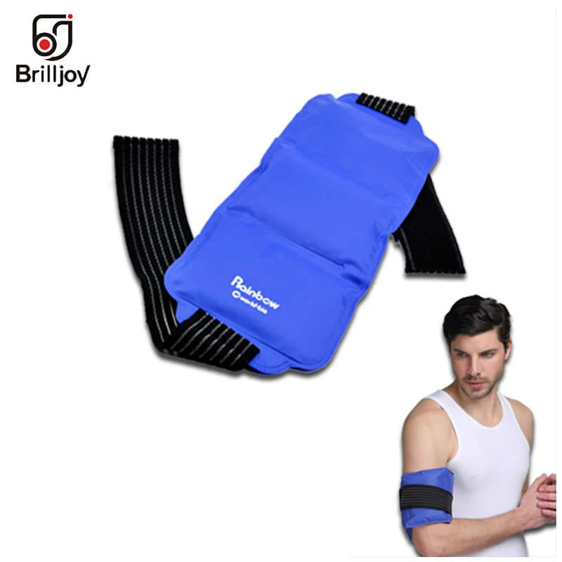Brilljoy гибкий гелевый пакет для льда пояс и обертывание с эластичным ремешком для горячей холодной терапии растяжения боли в мышцах холодная физиотерапия сумка