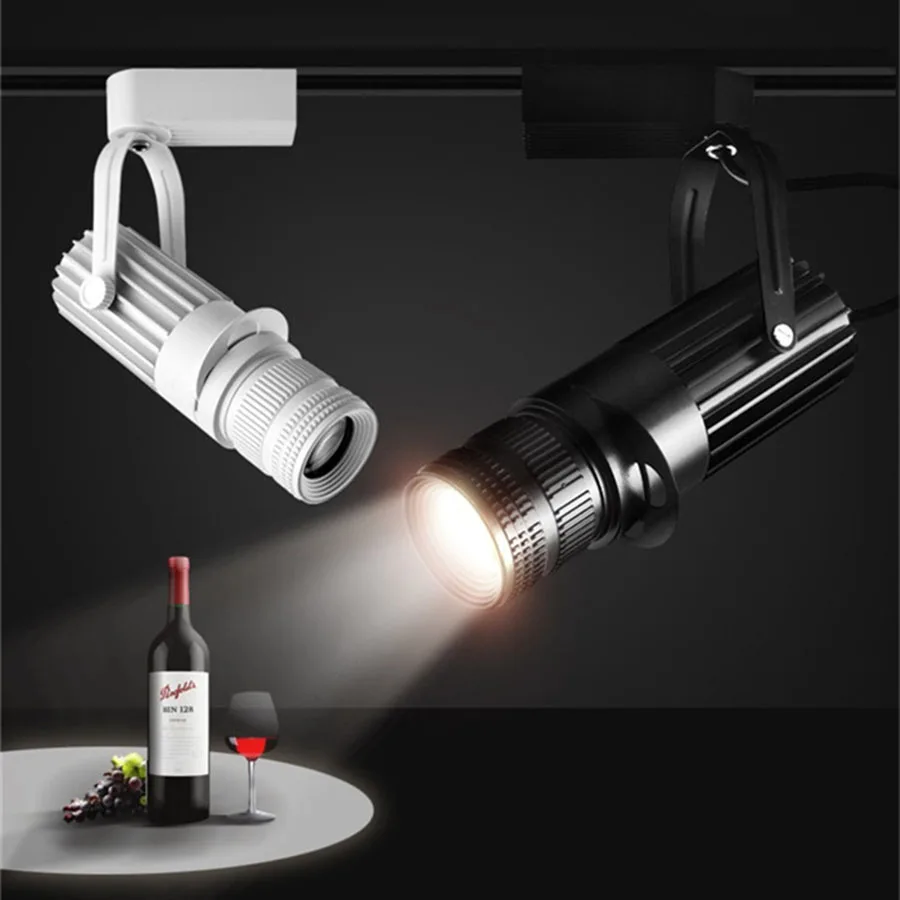 

Thrisdar Zoom LED Track Spotlights 4 level Adjustable Focusing LED Ceiling Downlight Restuarant Bar Museum Cafe shop Track Light