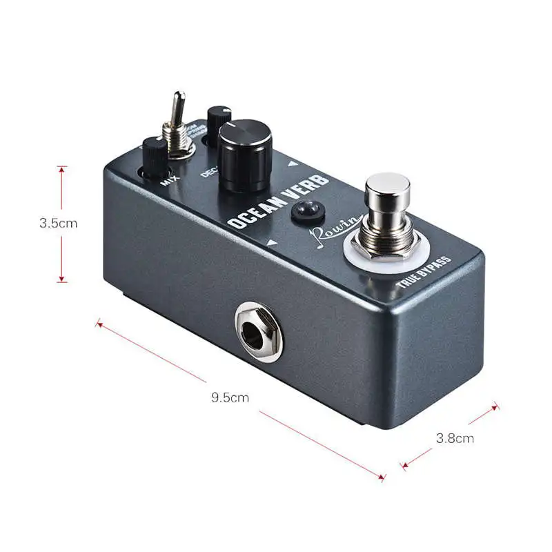 Rowin Океанский глагол цифровой реверберации гитары педаль эффектов 3 режима комната/весна/мерцающий корпус из алюминиевого сплава True Bypass