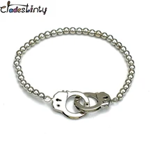 Chadestinty ручной работы серебряный цвет наручники браслеты для женщин strand бусы браслет дружбы Jewellery menottes