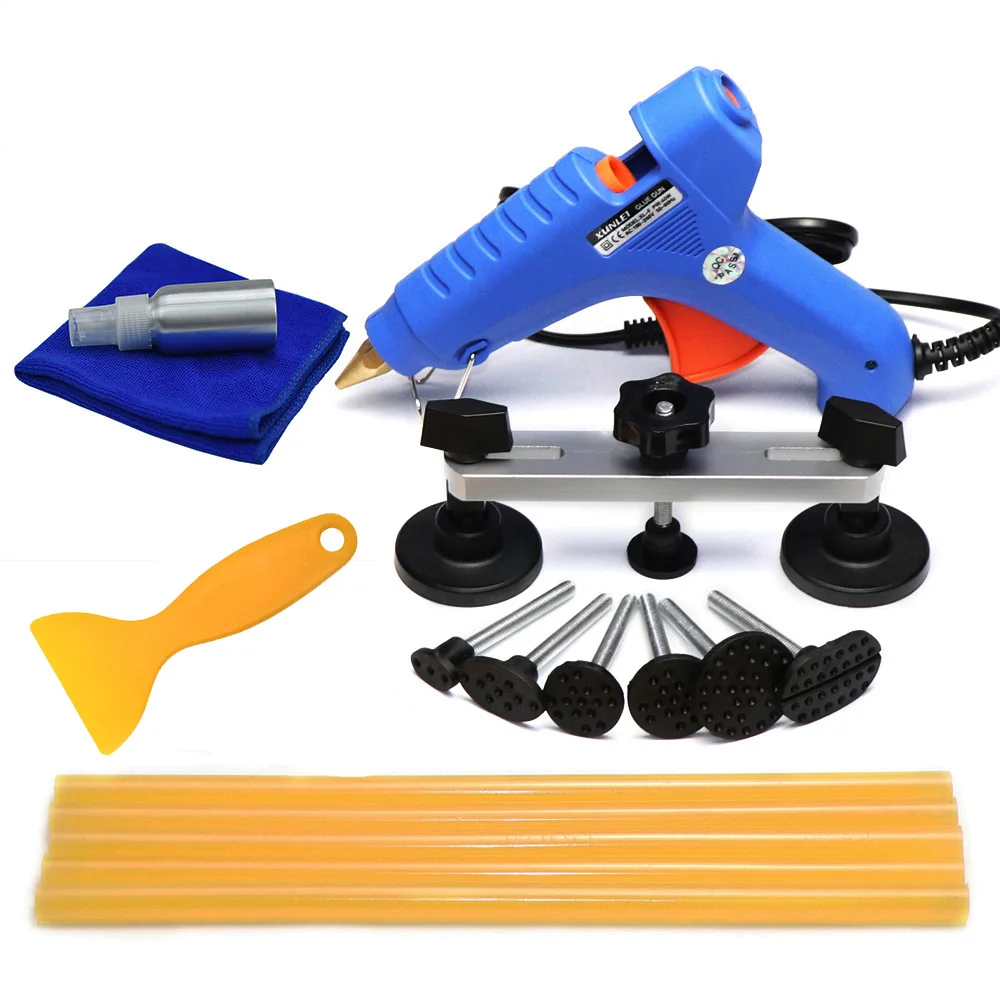

PDR Tool Dent Removal Paintless Dent Repair Tools Dent Puller Kit Pulling Bridge Adhesive Hand Tool Set