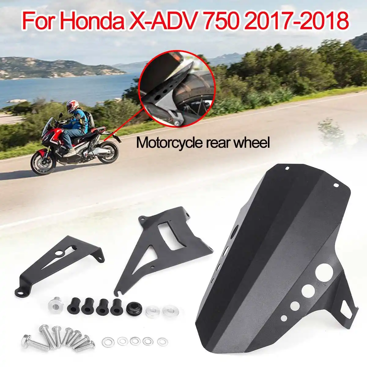 

Motorcycle Rear Tire Hugger Mudguard For Fender Guard Cover For Honda X-ADV 750 XADV X ADV 2017 2018