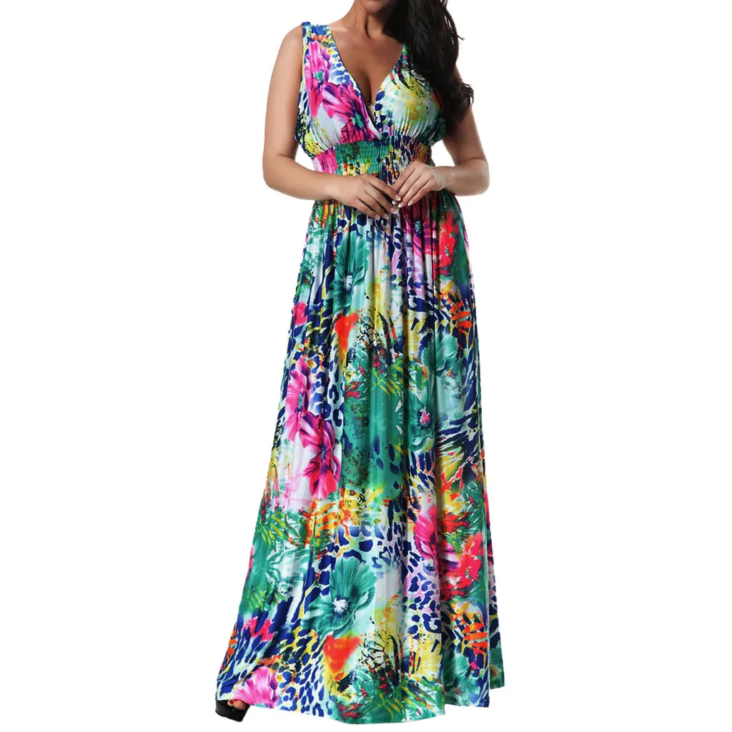 Plus Size 7XL Summer Sexy Party Dress Women Vintage Floral A Line Maxi Dresses Woman Party Night Gothic Dress Women Clothes 2019