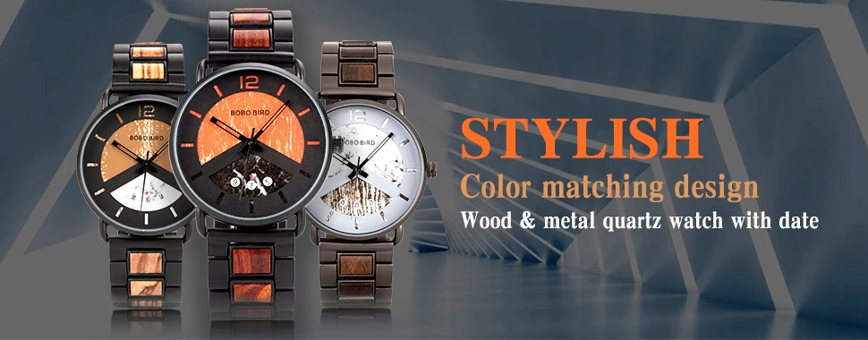 BOBO BIRD люксовый бренд деревянные металлические часы Стильный Дата дисплей Relogio Masculino подарок Прямая U-R30S01