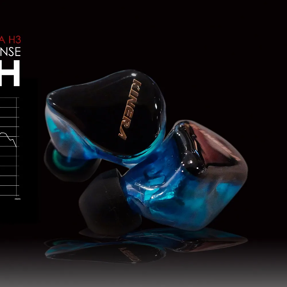 Новый KINERA H3 в ухо наушник динамический с 2BA Hybrid 3 единицы HIFI наушники вкладыши