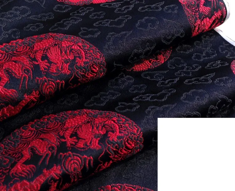 75 см* 100 см парча ткань костюм платье костюм кимоно шелковая парча ткань двойной дракон группа одежды diy ручной работы ткань