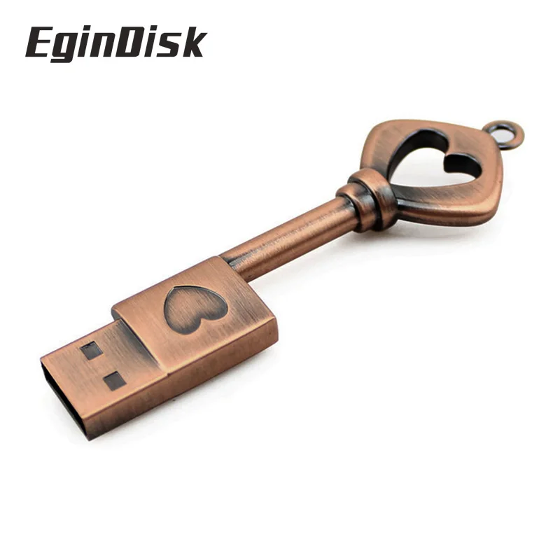 Creative Heart-Shape Key Pen USB 2.0 Flash Drive 8GB 16GB 32GB 64GB Memory Stick