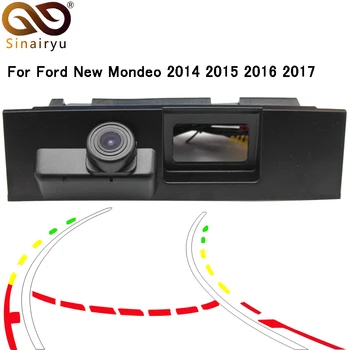 

Sinairyu HD Dynamic Trajectory Parking Line Car Tracks Trunk Handle Rear View Camera For Ford New Mondeo 2014 2015 2016 2017