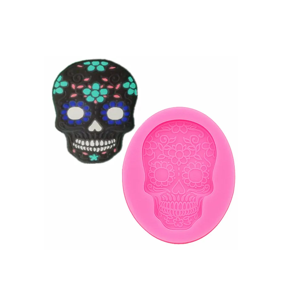 

Cake Decorating Tools New Skull Bone Mask Fold Sugar Cake Mold Handmade Chocolate Dessert Decoration Diy Kitchen Baking Tools