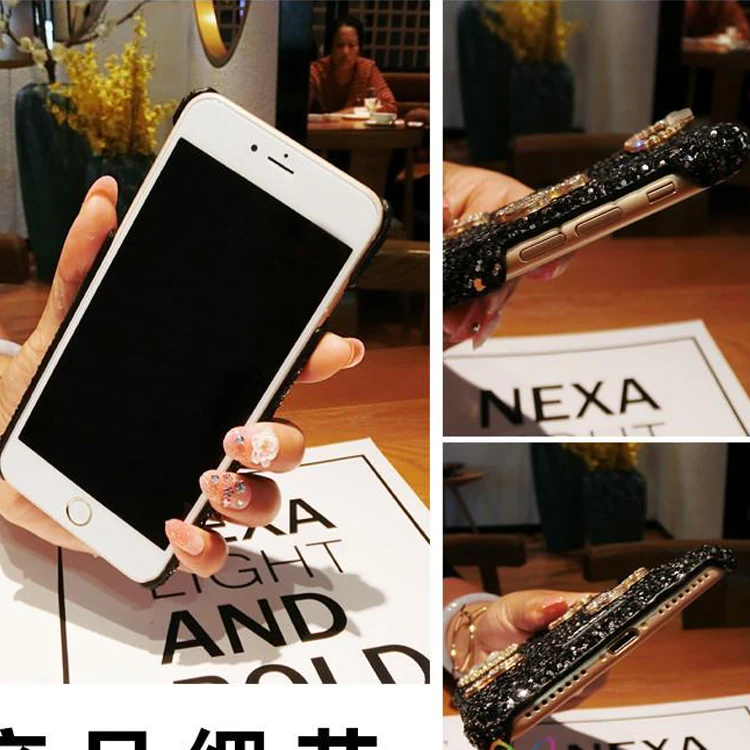 DIYABEI для iPhone X Роскошные Стразы с блестками блестящий чехол со светящимся напылением для iPhone 6 6s 7 Plus 8 8 Plus X Жесткий Чехол для ПК задняя крышка