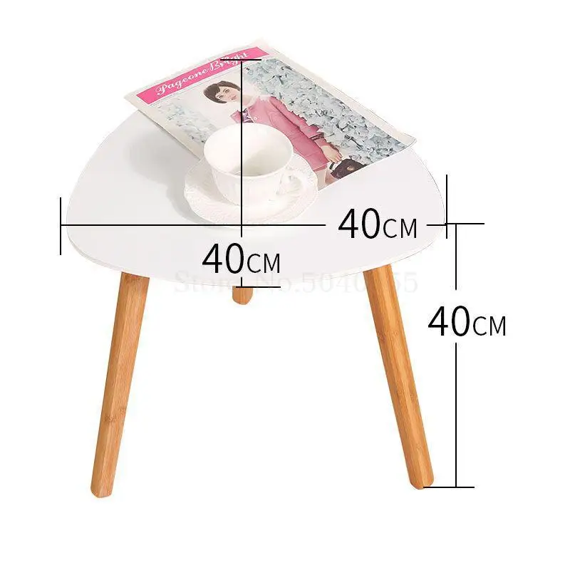 Твердая древесина, скандинавский креативный журнальный столик, простой столик для дивана, угловой столик, несколько кроватей, круглый стол - Цвет: VIP 3