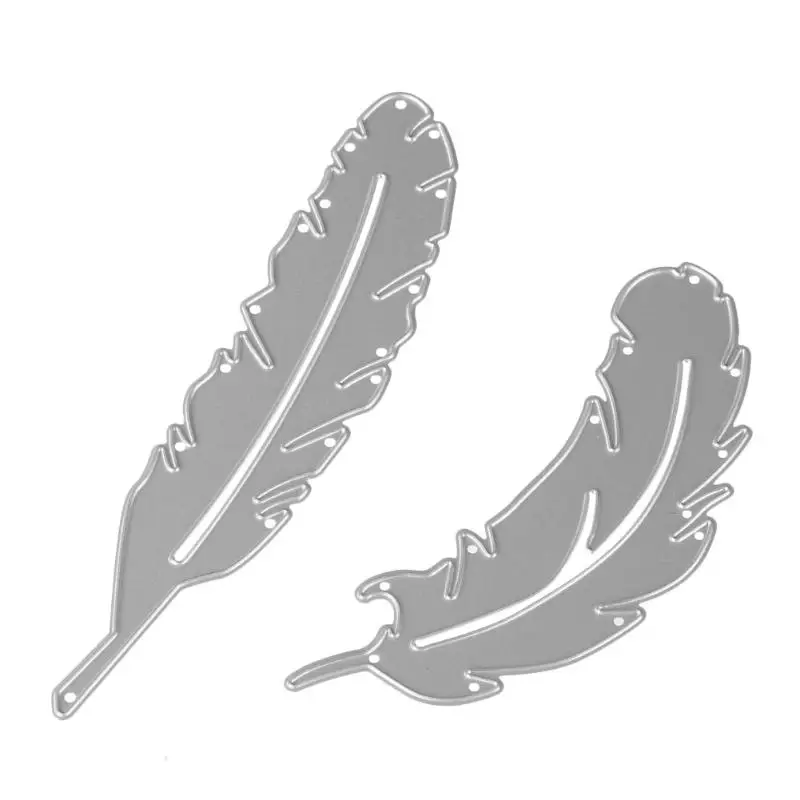 

2Pcs Metal Feather Cutting Dies Stencils DIY Embossing Scrapbooking Decorative Paper Card Craft for DIY Scrapbooking/Photo Album