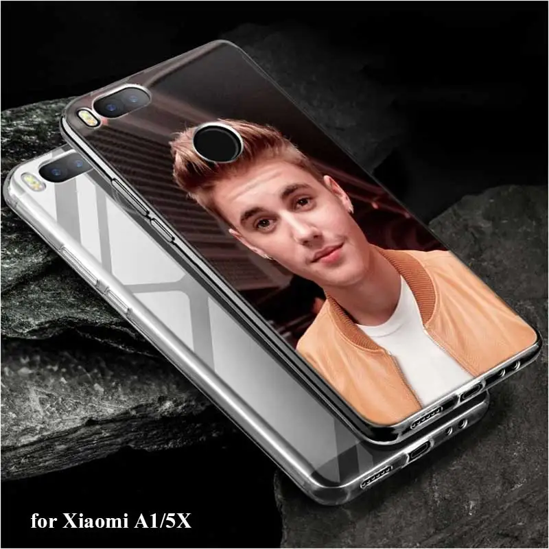 Transparent Soft Silicone Phone Cases Justin bieber for Xiaomi F1 A1 A2 8 S2 Redmi Note 4X 5 6 5A 6A Pro