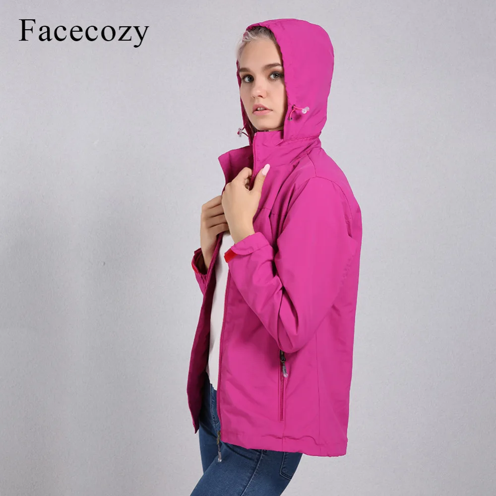 Facecozy женские водонепроницаемые походные куртки один слой тонкая весенне летняя