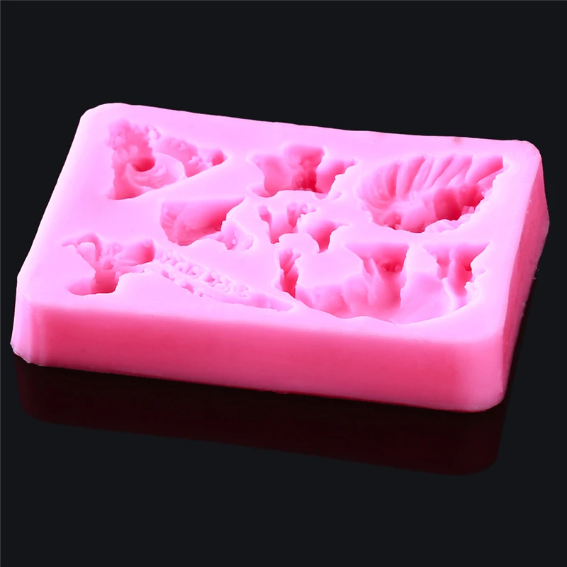 1 шт., 3D силиконовая форма, розовое животное, Лев, слон, тигр, мыло, помадка, шоколадные конфеты, замороженная форма для выпечки, сделай сам, форма для торта