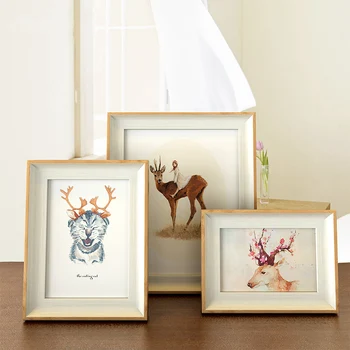 

Nordic Style Photo Frame on Desktop 6/7/8/10 Inch Picture Frame For Home Decor Family Baby Photos Album marcos para fotos moldur