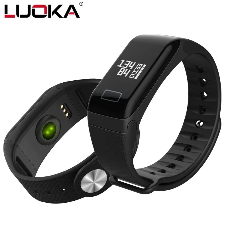 Billige LUOKA Fitness Tracker Armband Herz Rate Monitor Smart Armband F1 Smartbracelet Blutdruck Mit Schrittzähler Armband