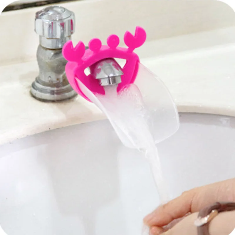 Crab Cartoon Faucet Extension Children's Guide Sink Hand Sanitizer Handwashing Tools Extension of The Water Trough Bathroom