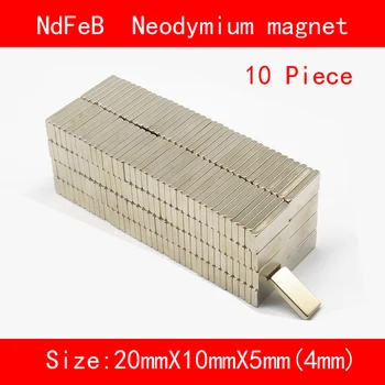 

10PCS 20*10*4mm 20*10*5mm n35 Rare Earth strong permanent NdFeB Neodymium Magnet