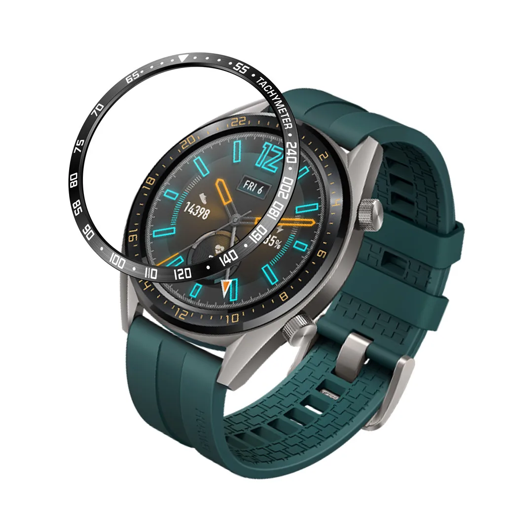 

Ouhaobin Bezel Ring Adhesive Cover For Huawei Watch GT / Active 46MM Bezel Ring Adhesive Cover Anti Scratch Metal 618#2