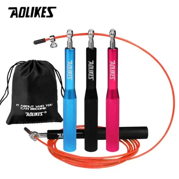 

Aolikes Sport Crossfit Speed Jump Rope Ball Bearing Metal Handle Skipping Stainless Steel Cable Fitness Equipment