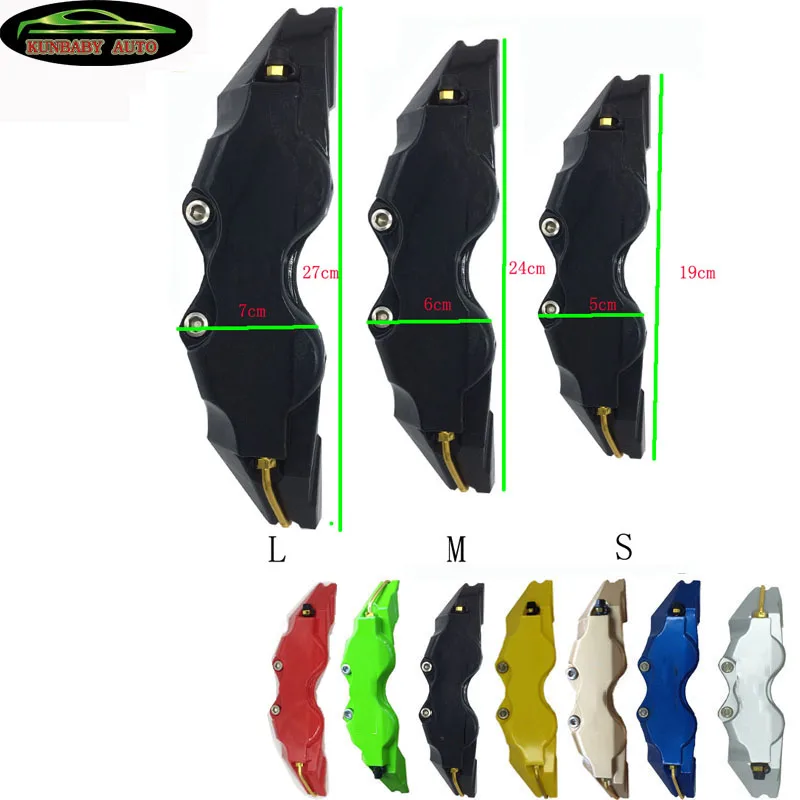 Special Price Kunbabt 5 Set/partij 4 Pcs Abs Plastic Blank Disc Remklauw Covers Rood/Blauw/Geel/Zwart/ zilver/Groen/Goud