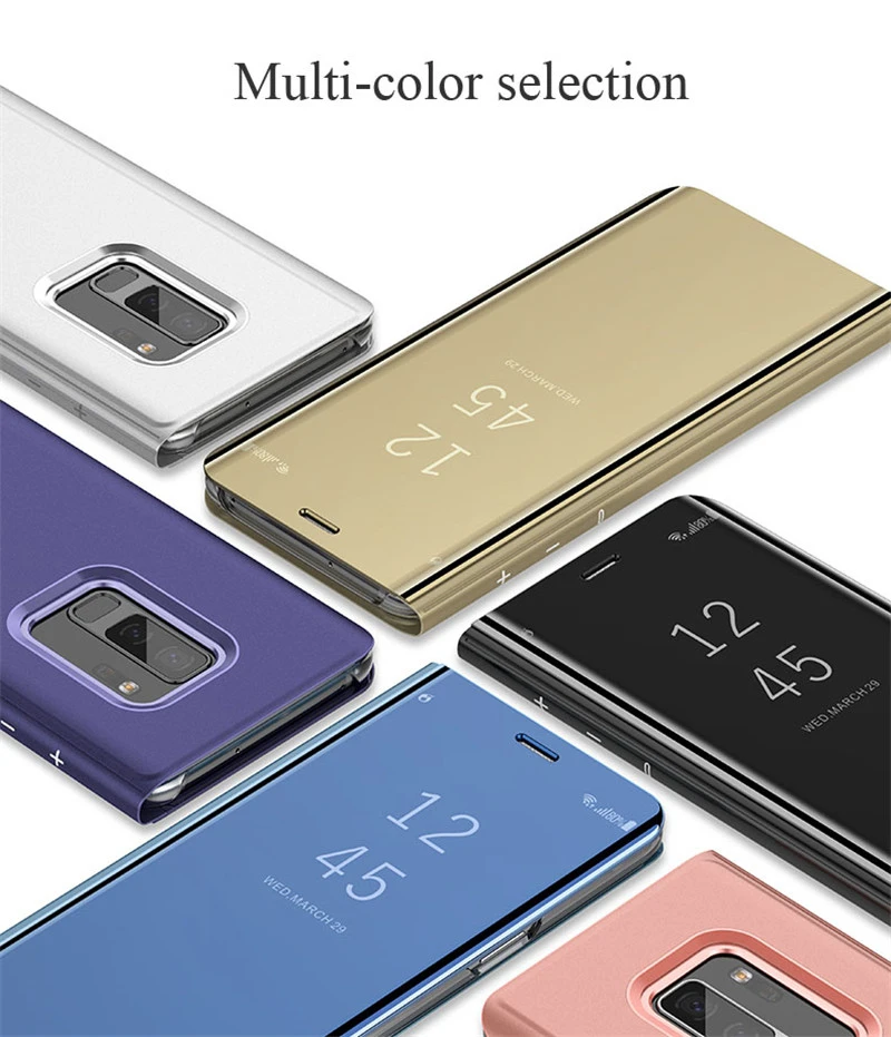 Smart Flip Case For Samsung Galaxy S6 S7 Edge S8 S9 J2 J4 J6 J8 A6 A8 Plus A7 A9 2018 A5 J3 J5 J7 Neo Core 2017 Grand Prime Case 06